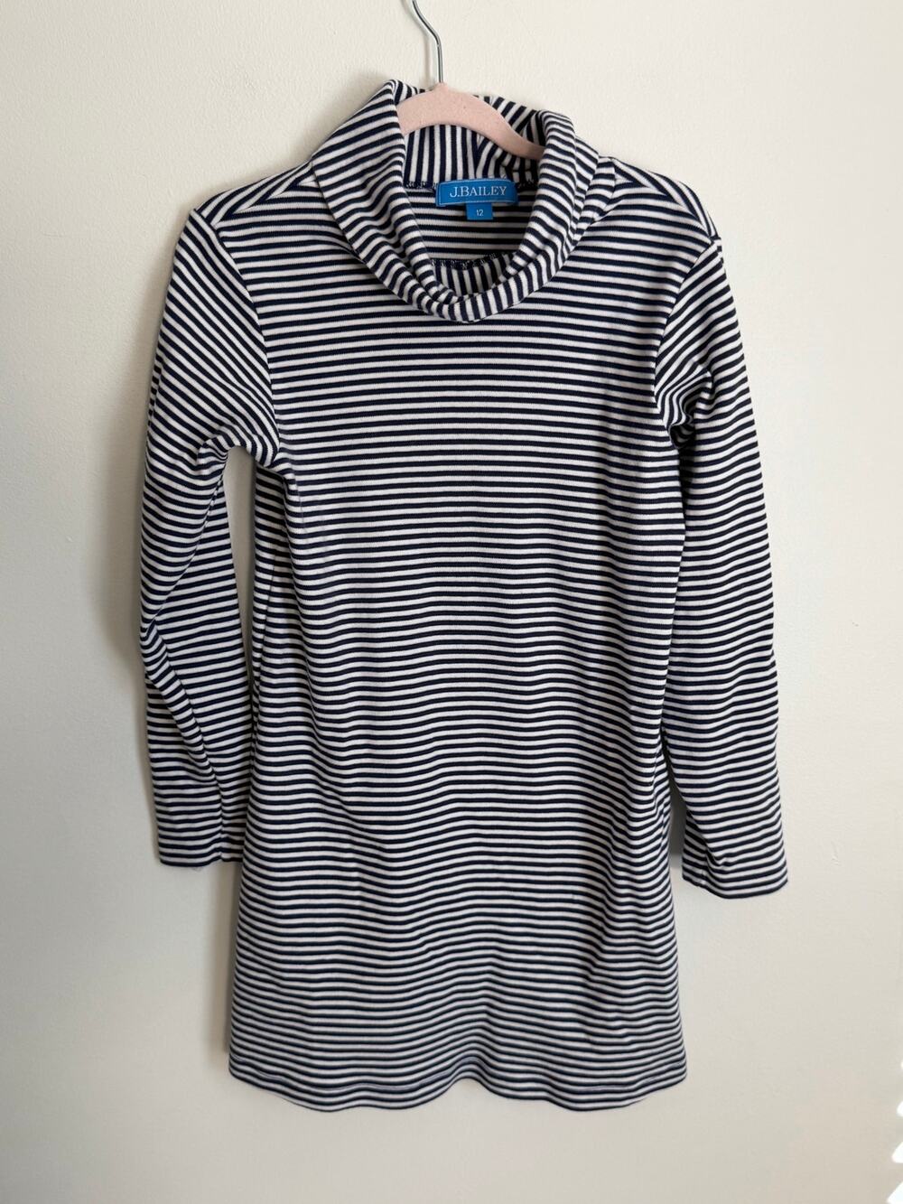 J. Bailey Girl's Striped Cowl neck Dress/tunic size 12